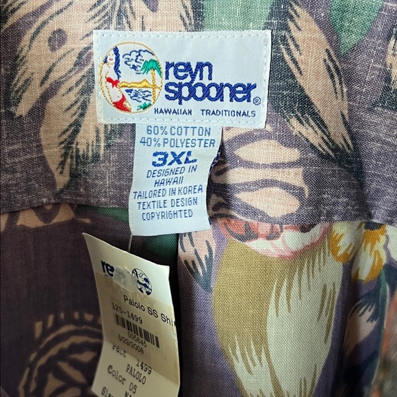 NWT Reyn spooner purple Hawaiian shirt - Picture 4 of 8